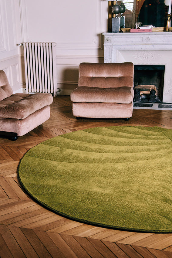 toulemonde-bochart-volute-rond-tapis-rond-vert image 4