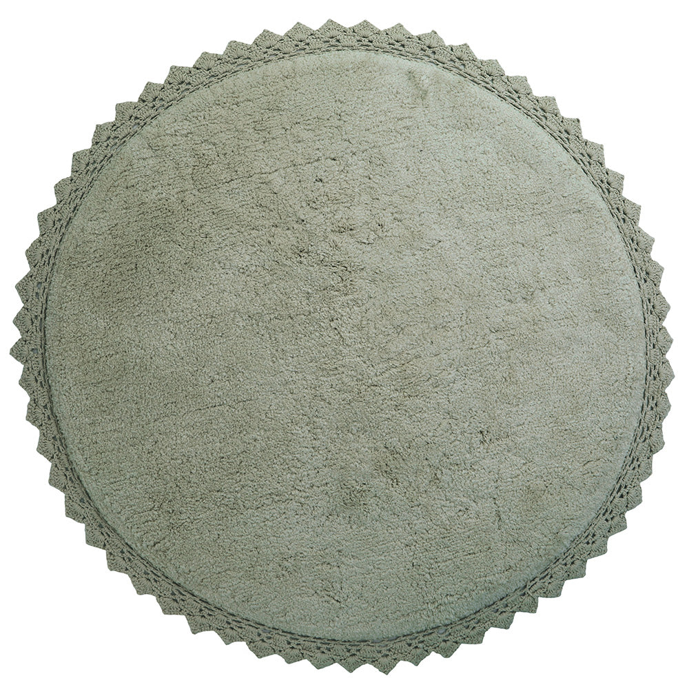 nattiot-perla-olive-tapis-rond-coton-lavable-finition-crochet image 1