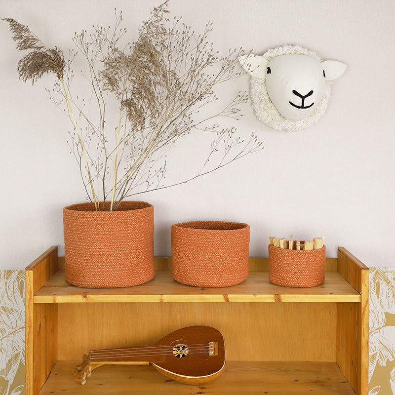 nattiot-ilse-ambre-set-3-paniers-rangement-corde-de-coton-dor image 2