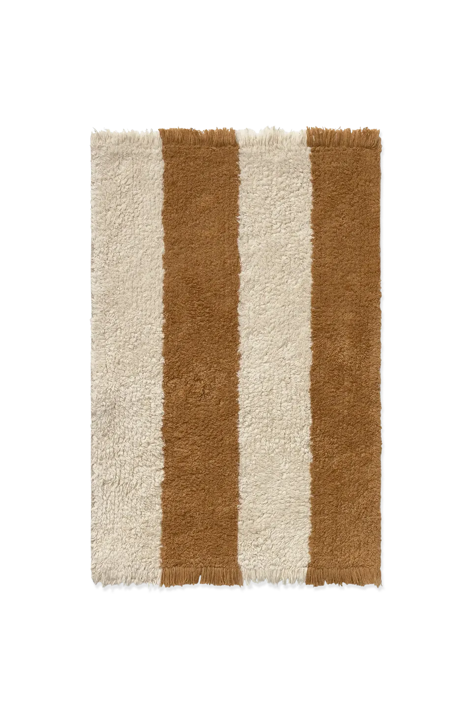 lorena-canals-cabana-lines-swatch-tapis-lavable-coton-natural-toffee image 1