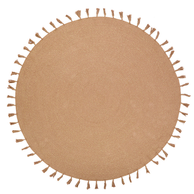 nattiot-lisette-tapis-chambre-enfant-coton-rond-avec-pompons image 1