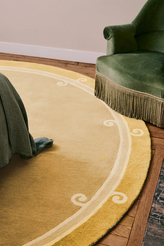 toulemonde-bochart-syracuse-rond-tapis-jaune-laine-230 image 2