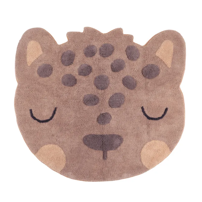 nattiot-little-s-ren-tapis-chambre-enfant-coton-lavable-petit-l-opard-tuft image 1