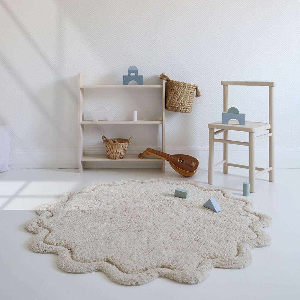 nattiot-sweet-april-ecru-tapis-enfant-rond-en-coton-lavable image 2