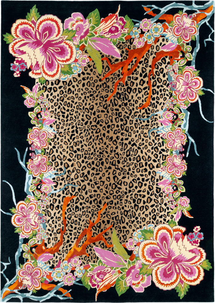 toulemonde-bochart-jungle-forest-tapis-motif-jungle-soie-et-laine image 1