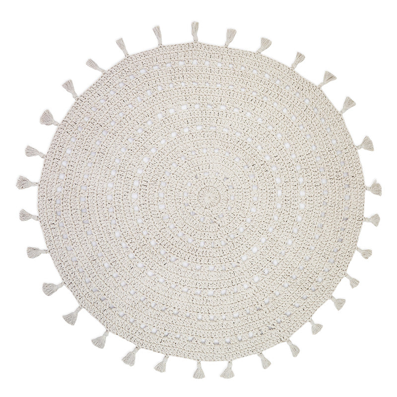 nattiot-nila-cru-tapis-chambre-enfant-coton-crochet-pompons image 1