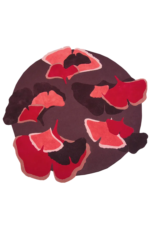 toulemonde-bochart-ginkgo-tapis-rouge-en-laine-tuft-main image 1