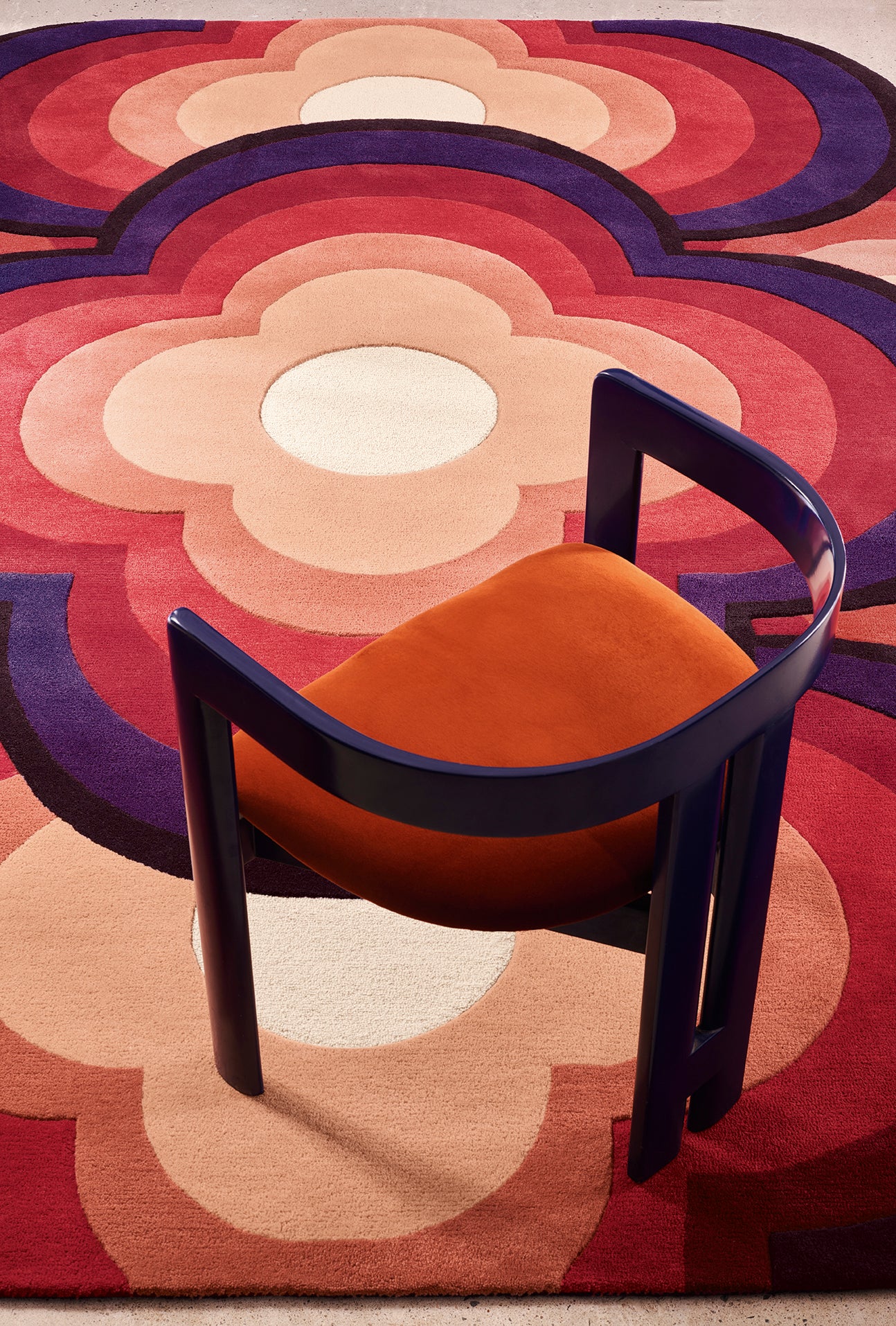toulemonde-bochart-flower-power-tapis-fushia-laine-200x300-cm image 3