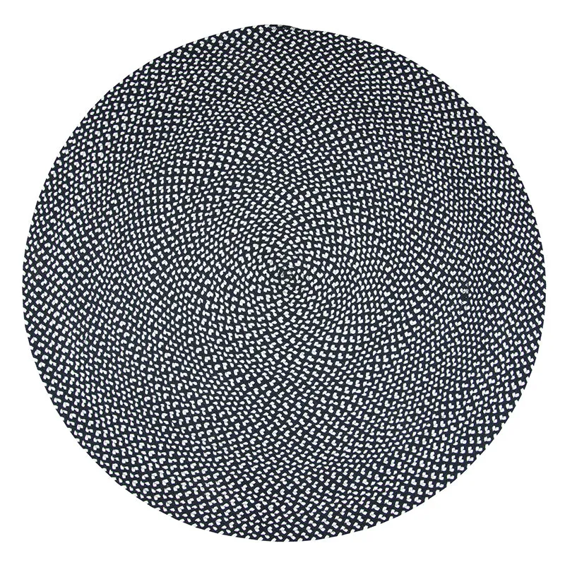 nattiot-allen-tapis-coton-rond-noir-blanc-tress image 1