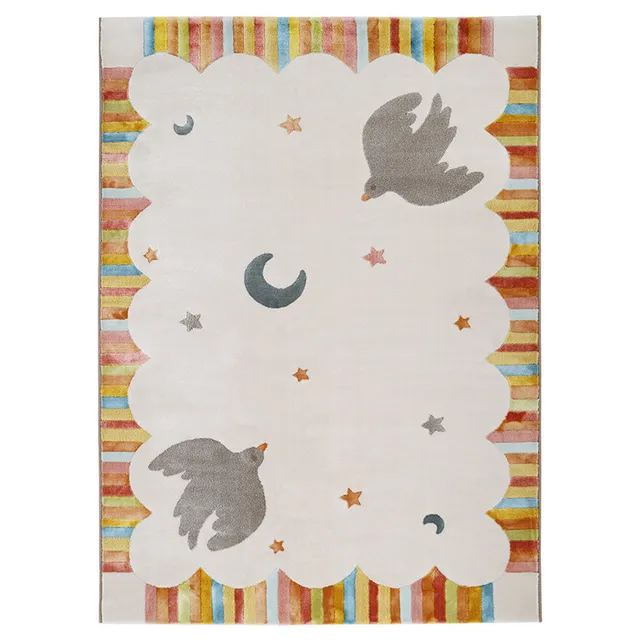 nattiot-dancing-birds-tapis-chambre-enfant-multicolore image 1