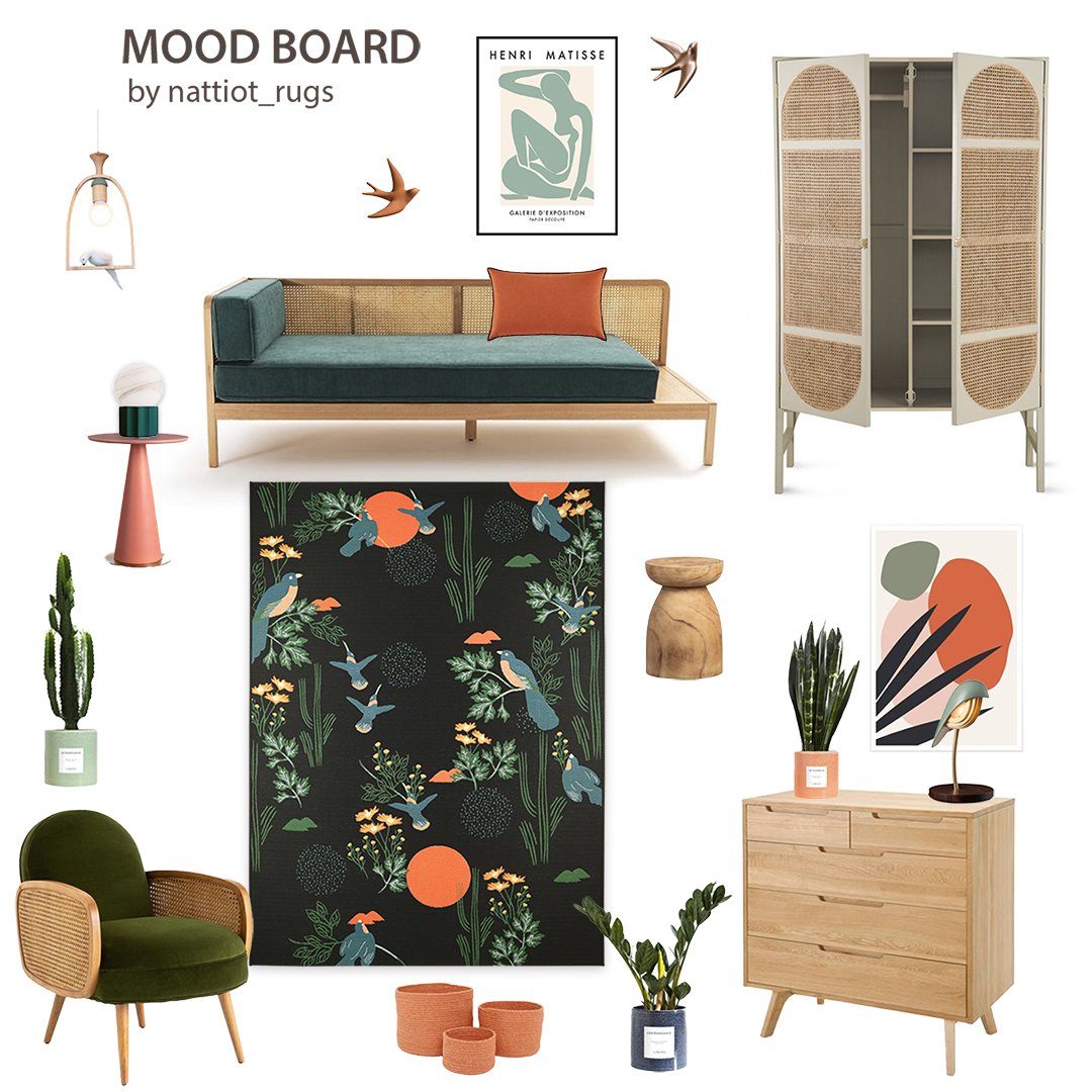 nattiot-bloom-m-tapis-int-rieur-ext-rieur-design-oiseaux image 2