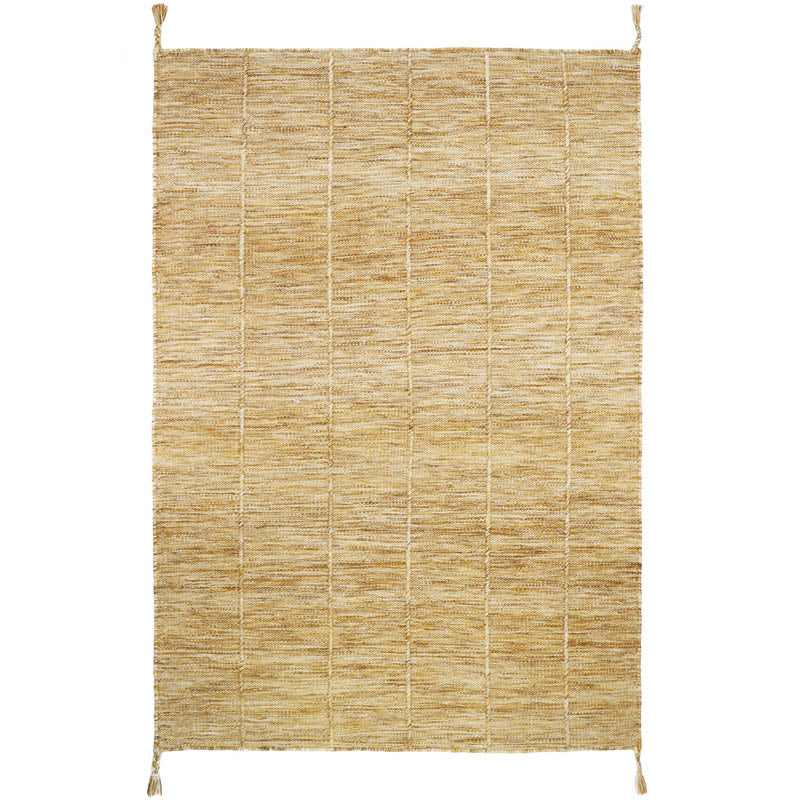 nattiot-lhena-jaune-brun-m-tapis-laine-tiss-main-contemporain image 1