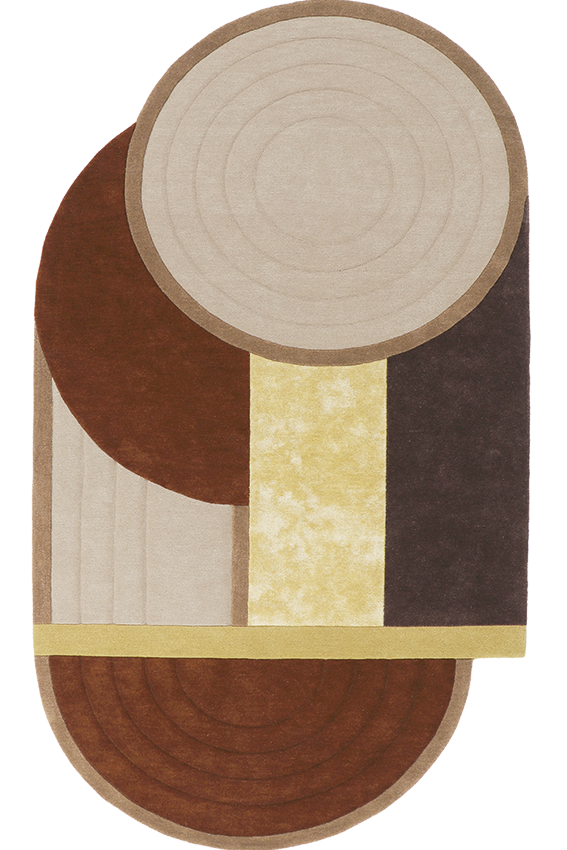 toulemonde-bochart-bijoux-precieux-tapis-brun-laine-et-tencel-tufte-main image 1