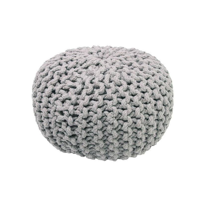 nattiot-lili-gris-pouf-enfant-en-coton-tricot-main image 1