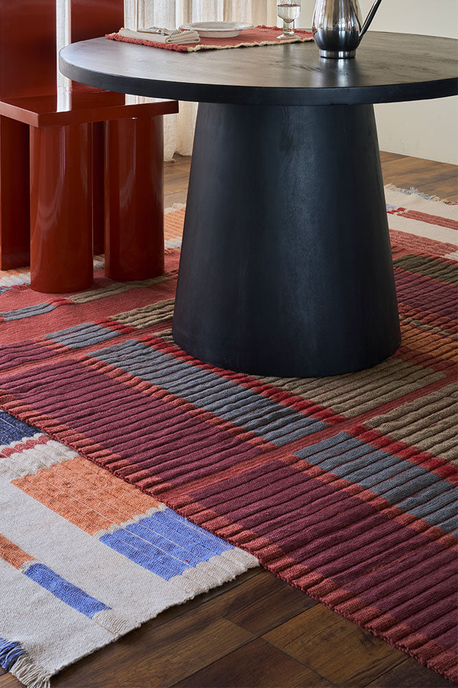 lorena-canals-handloom-columns-tapis-sienna-laine-et-coton image 5