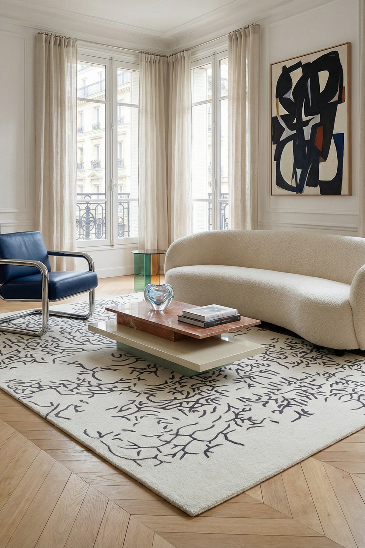 toulemonde-bochart-nature-tapis-laine-noir-et-blanc-tuft-main image 2