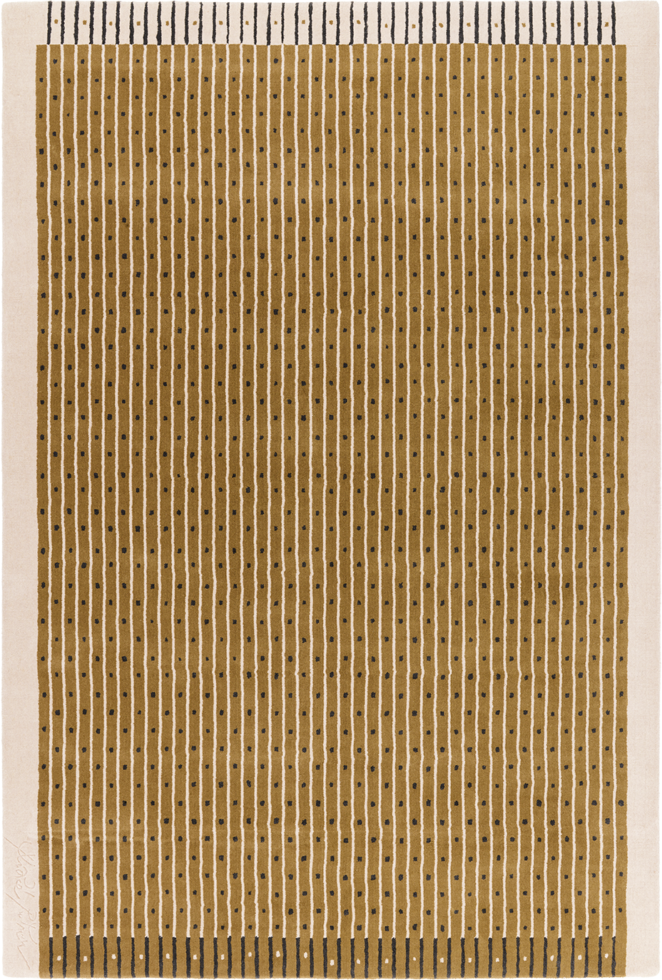 toulemonde-bochart-exclamation-tabac-tapis-brun-en-laine-tuft-main image 1