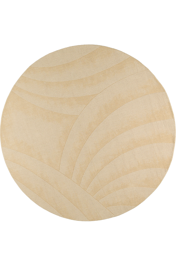 toulemonde-bochart-volute-rond-tapis-rond-beige-en-laine-boucl-e-tiss-main image 1