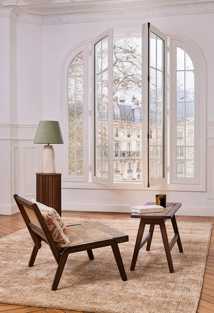 toulemonde-bochart-ariane-ocre-tapis-laine-et-tencel-tiss-main image 3