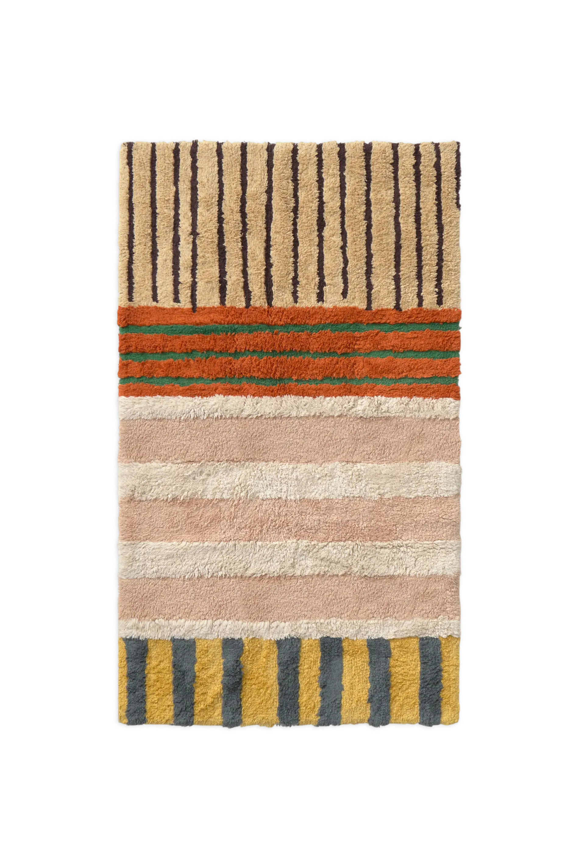 lorena-canals-tapis-lavable-color-on-clay-rayures-coton image 1