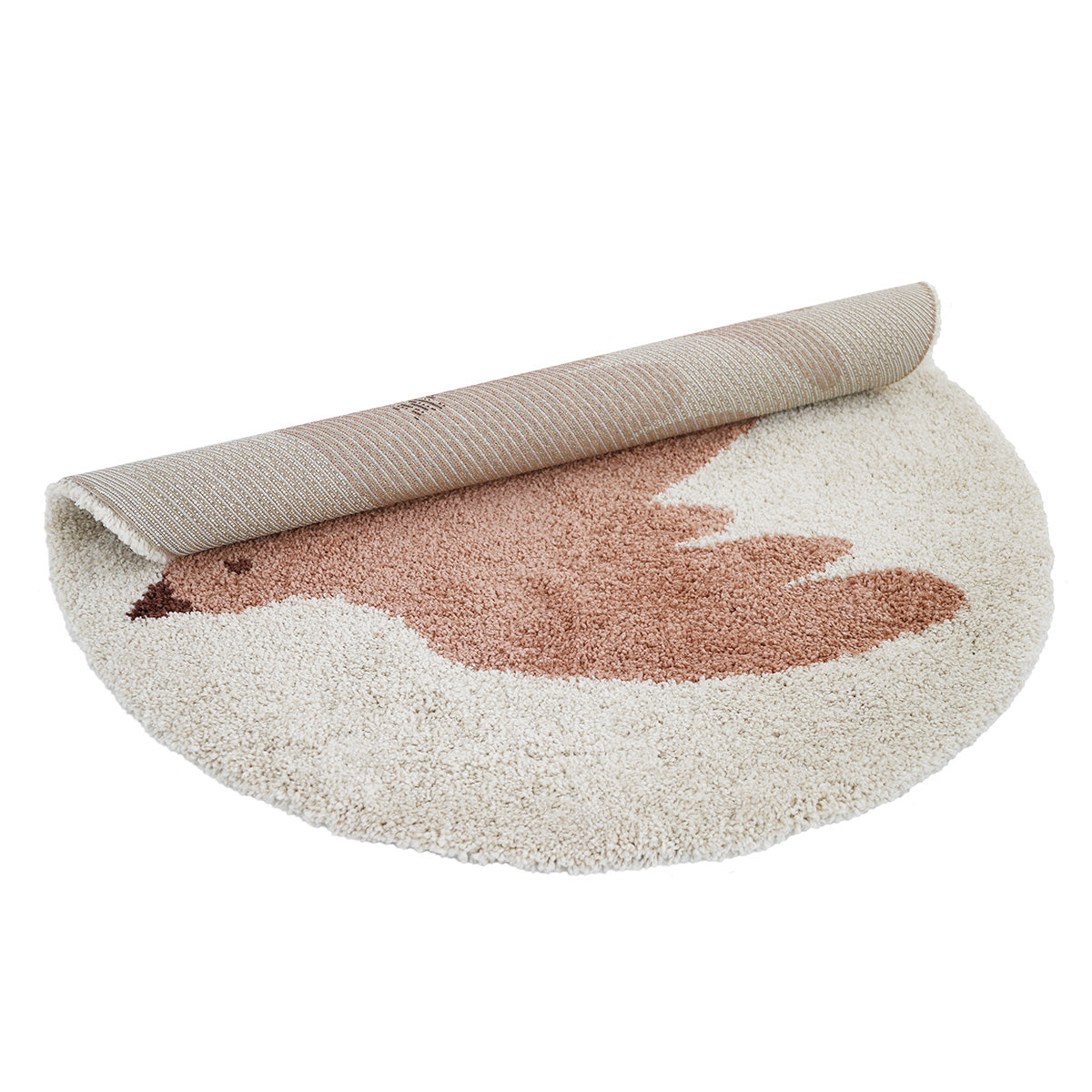 nattiot-bohemian-bird-cr-me-tapis-chambre-enfant-rond-petit-oiseau image 3