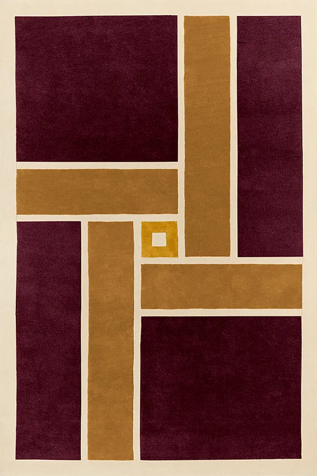 toulemonde-bochart-vintage-tapis-bordeaux-tuft-main image 1
