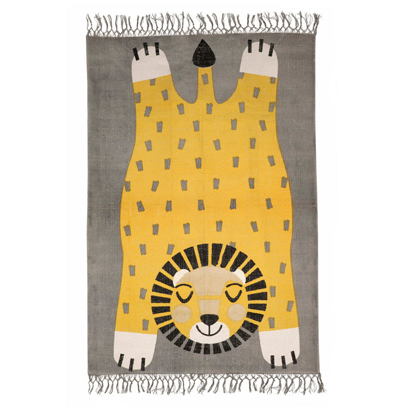 nattiot-baba-tapis-enfant-coton-imprim-motif-lion image 1