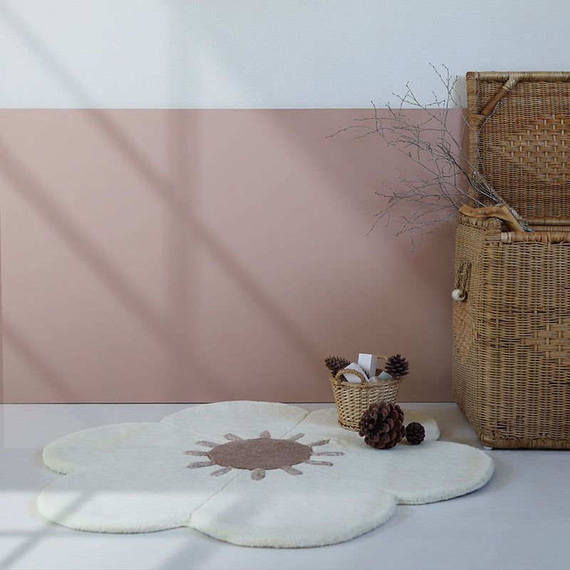nattiot-daisy-tapis-chambre-enfant-fleur-laine-ronde image 2