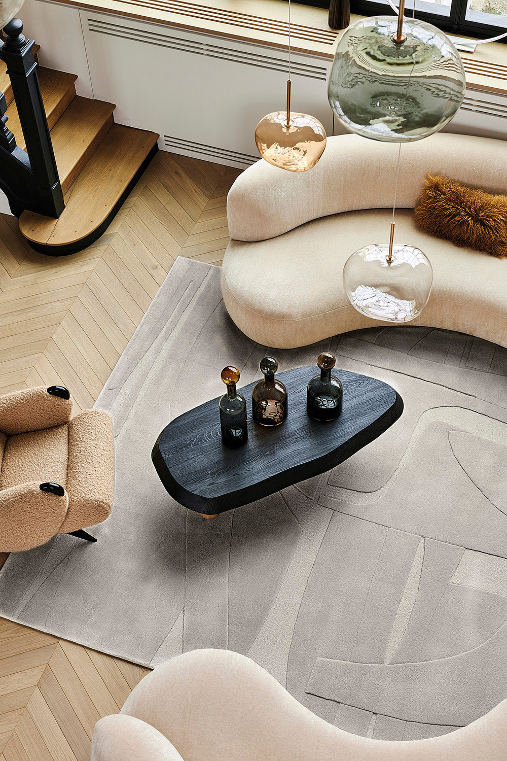 toulemonde-bochart-collage-gris-pascale-risbourg-tapis-tuft-main-laine image 2