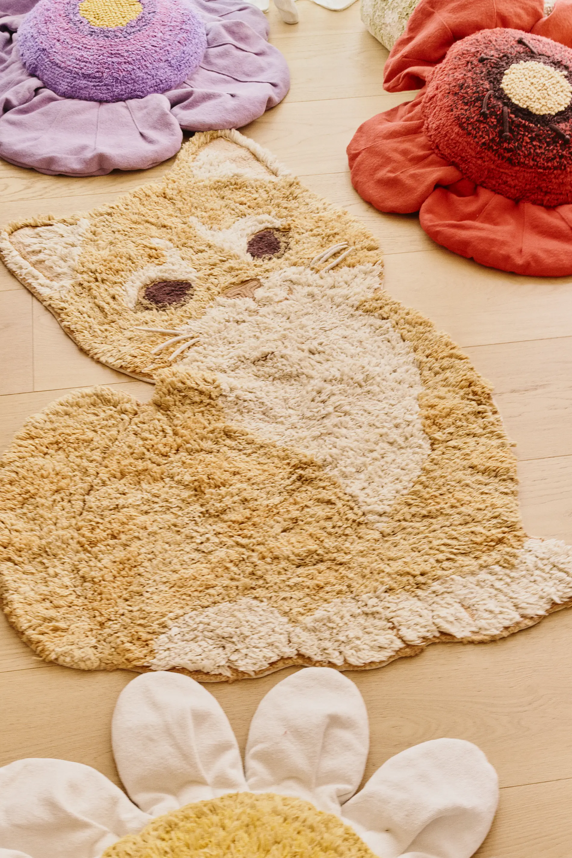 lorena-canals-tapis-lavable-ginger-the-cat-orange image 4