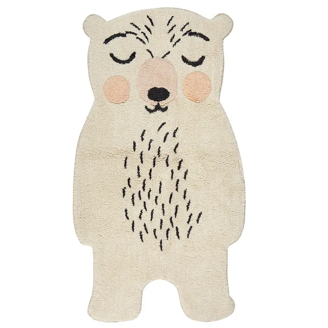 nattiot-odino-petit-ours-tapis-chambre-b-b-coton-lavable-tuft-main image 1