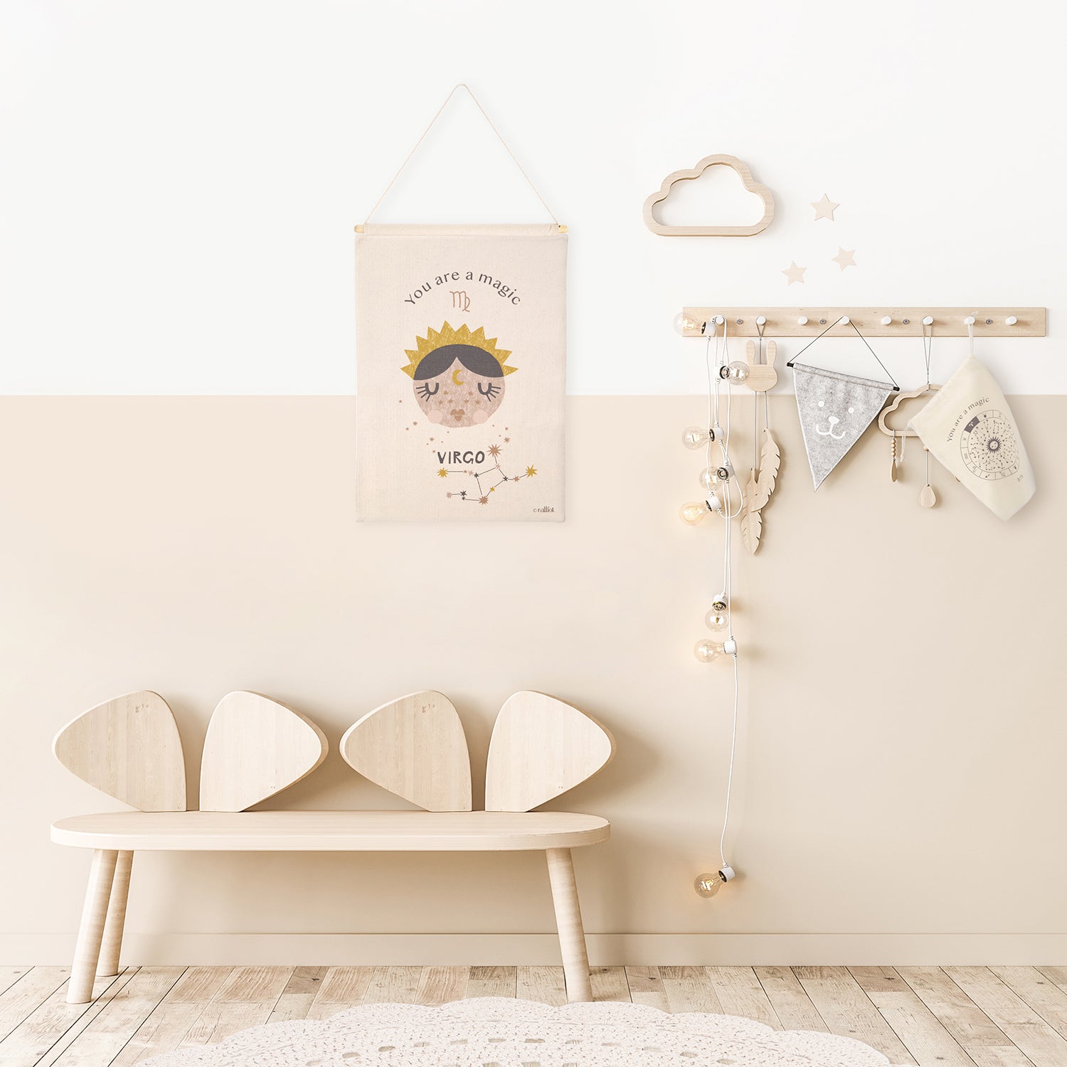 nattiot-little-virgo-d-co-murale-chambre-enfant-zodiaque-vierge-coton image 2