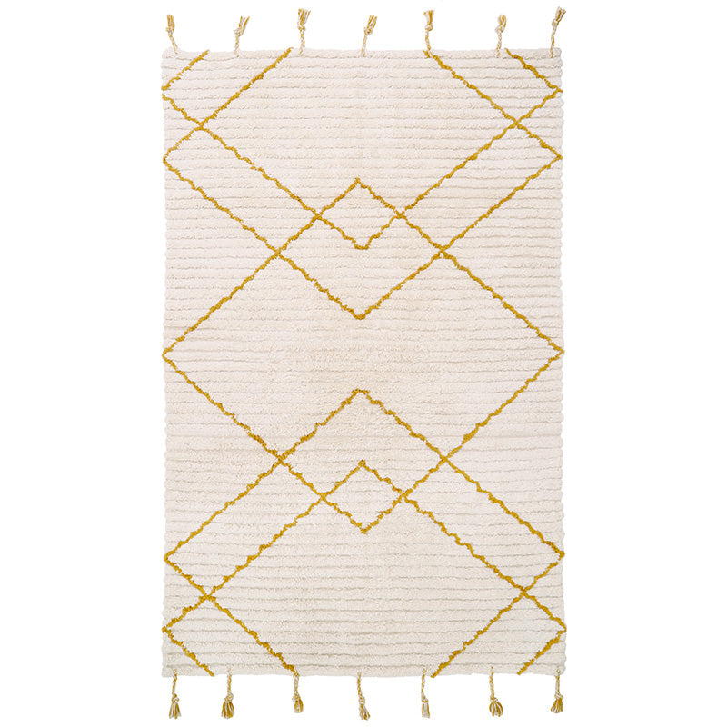 nattiot-viktor-lemon-tapis-enfant-boh-me-coton-rectangulaire-lavable image 1