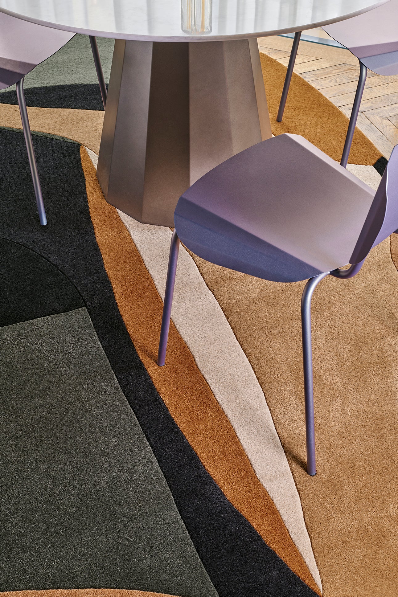 toulemonde-bochart-polia-shape-automne-tapis-laine-tuft-main image 3