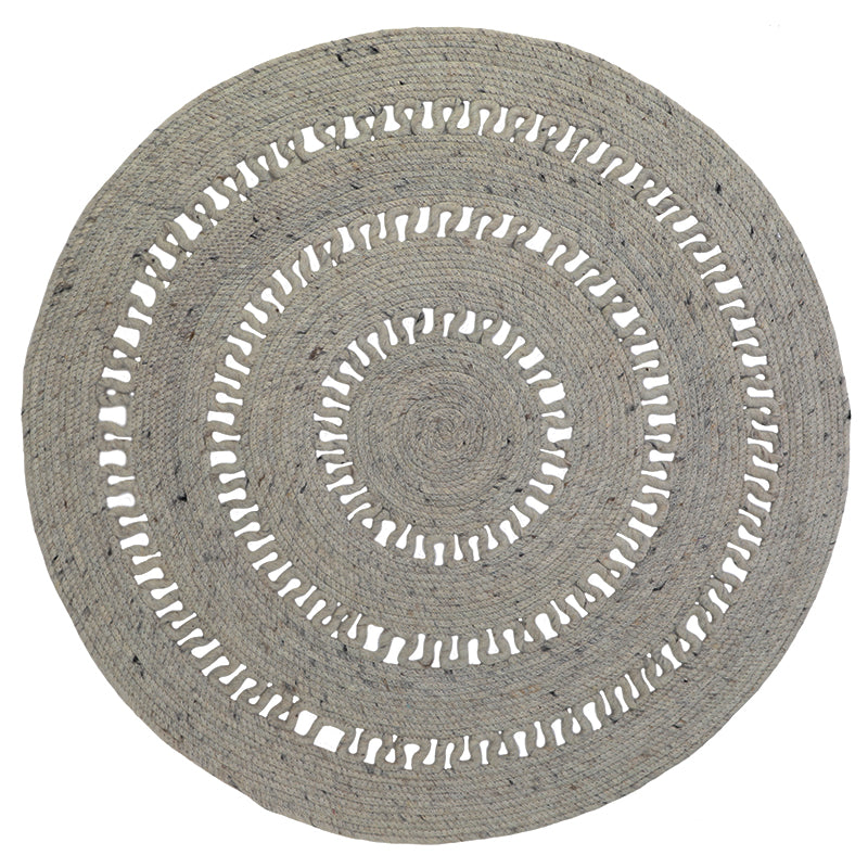 nattiot-bibek-gris-s-tapis-rond-laine-feutr-e-ajour-e image 1