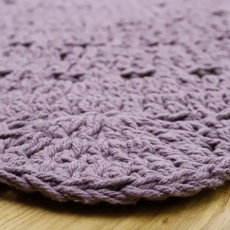nattiot-alma-mauve-tapis-chambre-enfant-coton-crochet-rond-lavable image 6