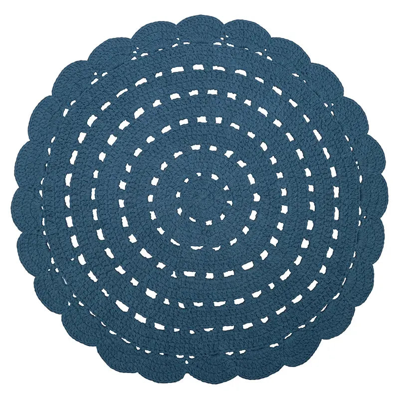 nattiot-alma-bleu-tapis-enfant-rond-coton-crochet-lavable image 2