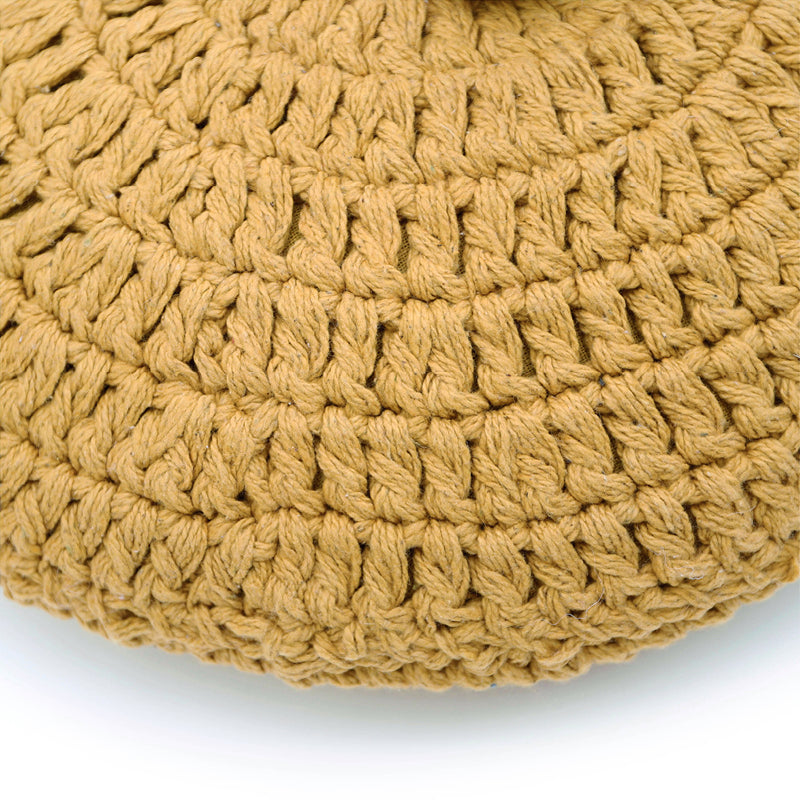 nattiot-lenka-moutarde-coussin-coton-rond-crochet-pompon image 5