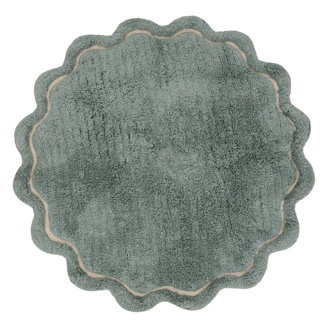 nattiot-sweet-april-aqua-tapis-enfant-rond-coton-lavable image 1