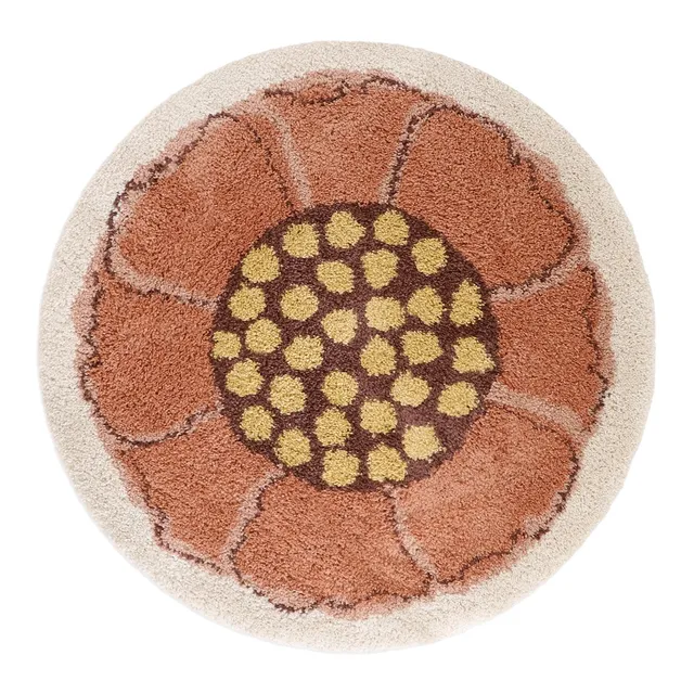 nattiot-bohemian-flora-tapis-enfant-rond-fleur-poils-longs image 1