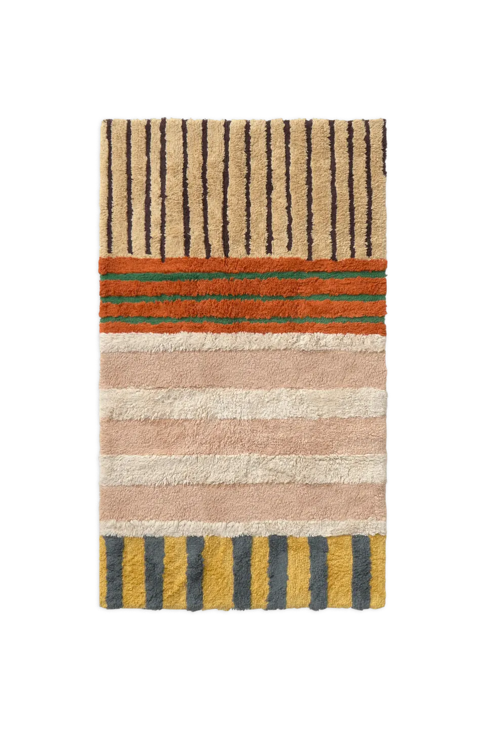 lorena-canals-tapis-lavable-color-on-clay-rayures-coton image 1