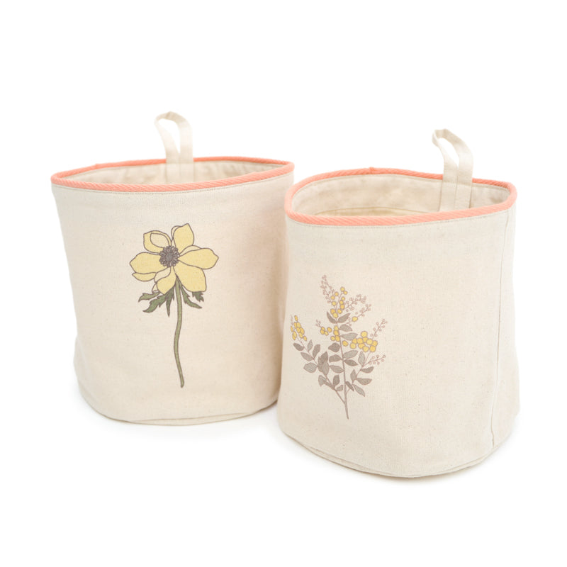 nattiot-flora-set-2-paniers-rangement-suspendre-coton image 1
