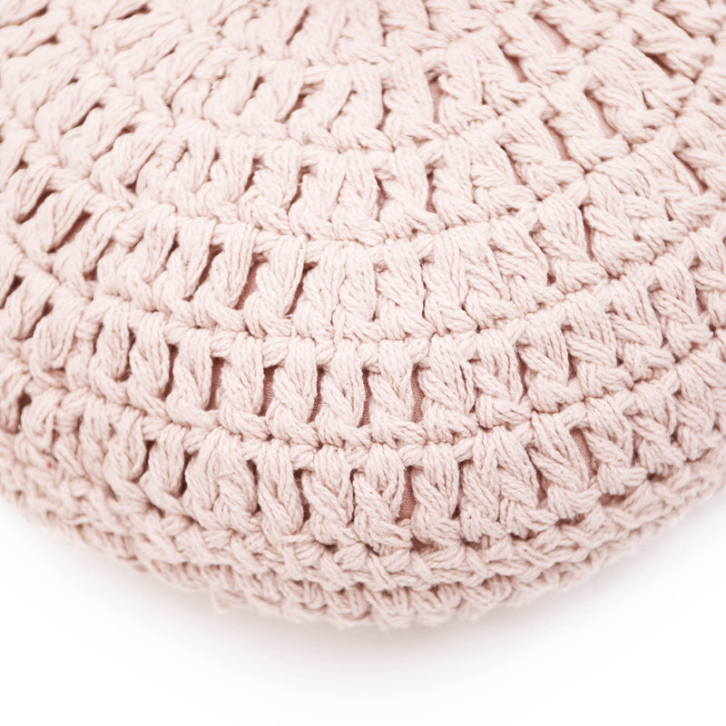 nattiot-lenka-coussin-coton-rond-crochet-rose-nude image 5
