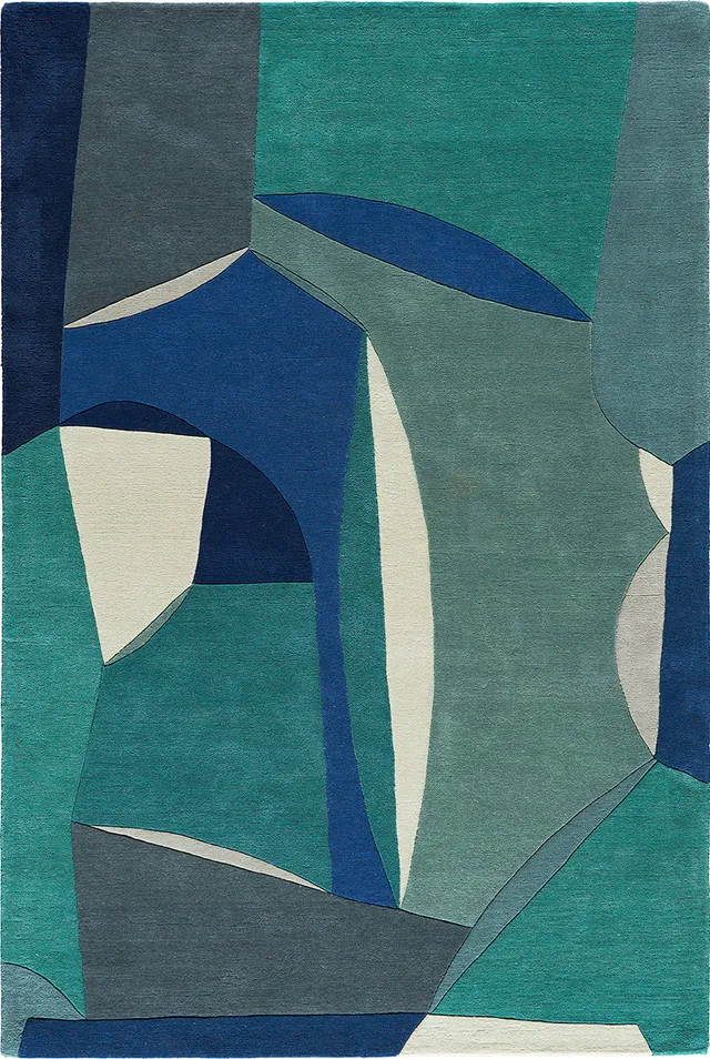 toulemonde-bochart-polia-tapis-bleu-laine-tuft-main image 1