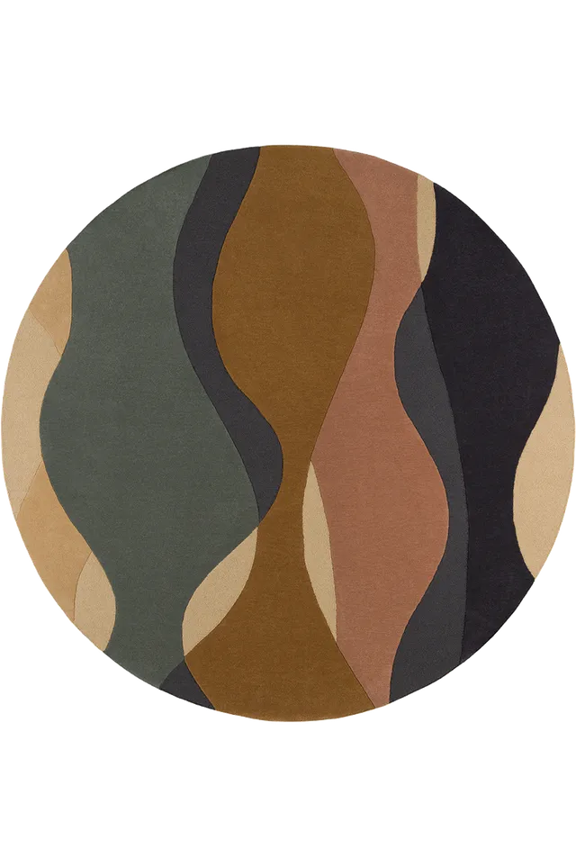 toulemonde-bochart-oc-ane-multicolore-tapis-rond-en-laine-tuft-main image 1