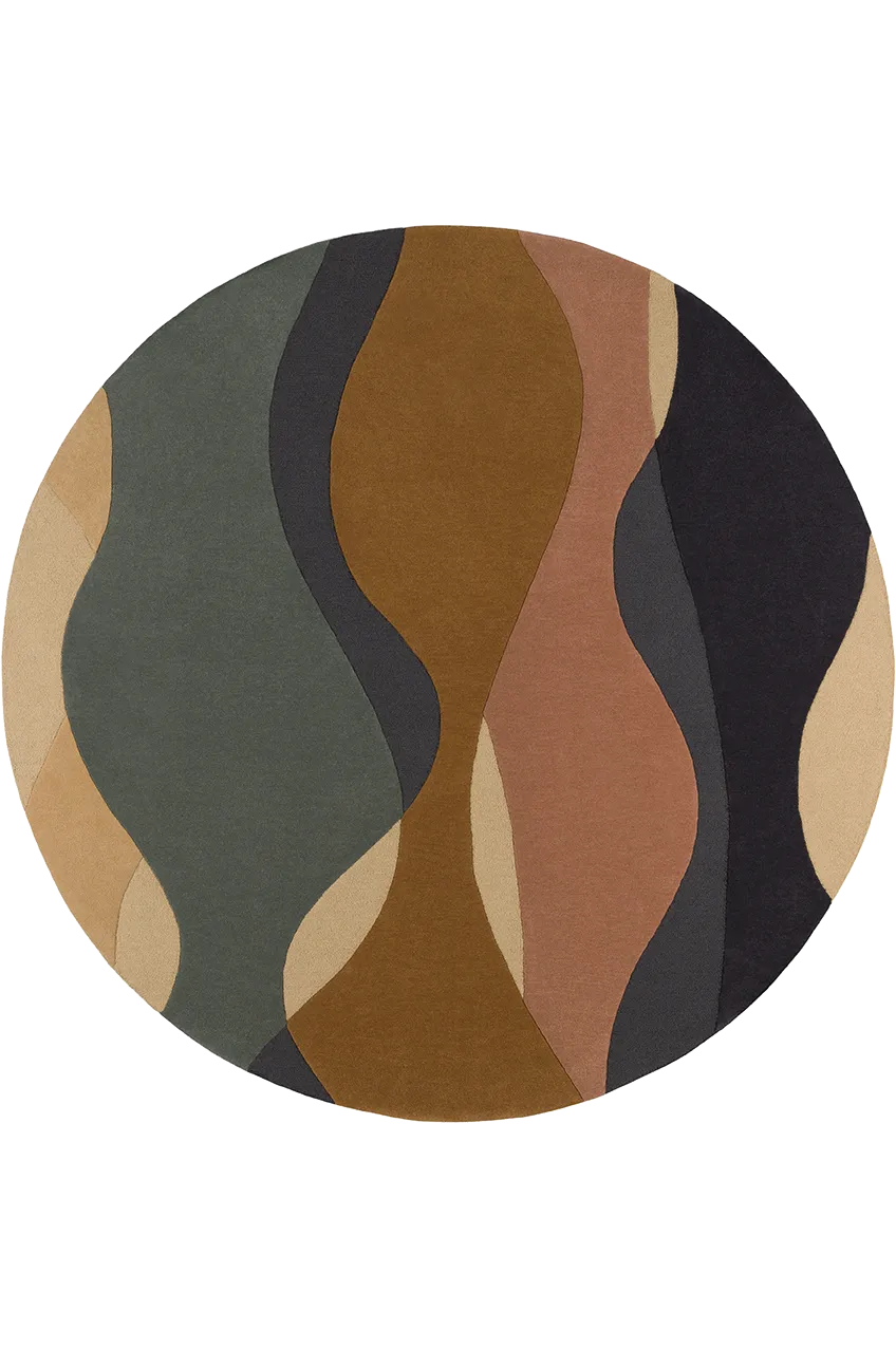 toulemonde-bochart-oc-ane-multicolore-tapis-rond-en-laine-tuft-main image 1