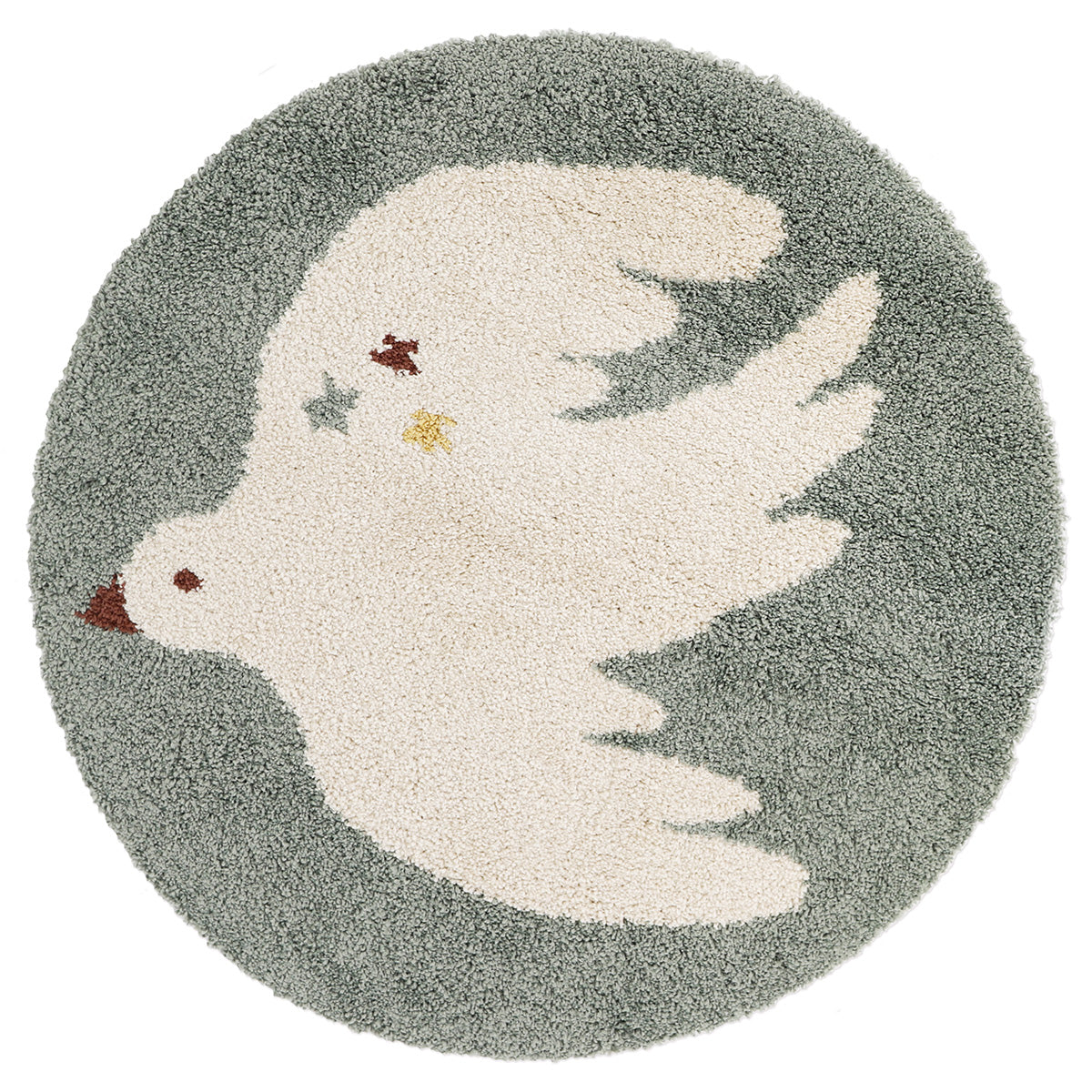 nattiot-bohemian-bird-aqua-tapis-chambre-enfant-petit-oiseau image 1