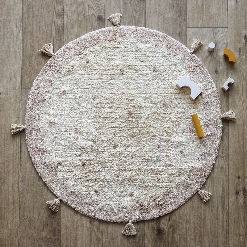 nattiot-mallen-tapis-chambre-enfant-coton-lavable-pois-rond image 2