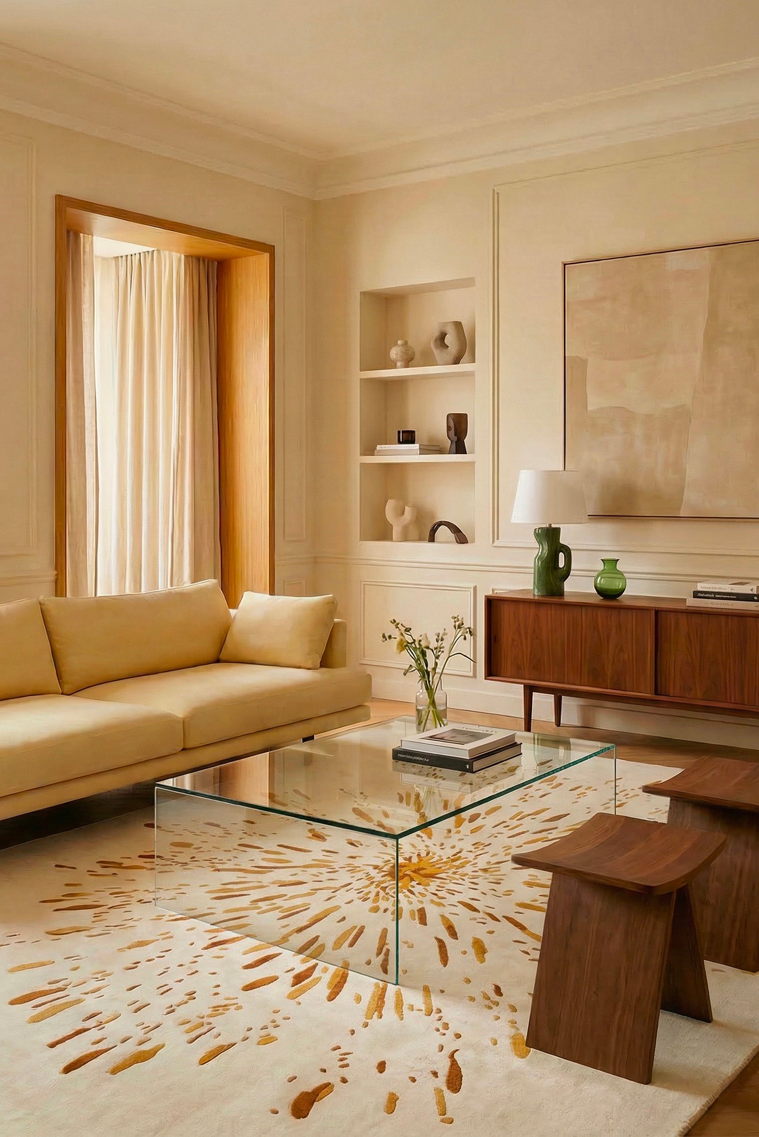 toulemonde-bochart-paint-ocre-beige-tapis-tuft-main image 2