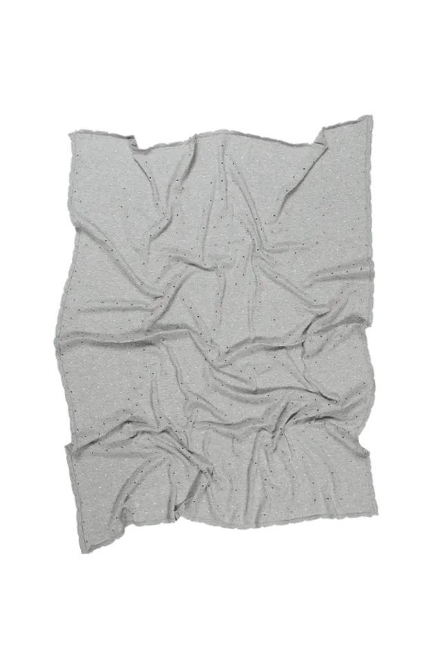 lorena-canals-plaid-biscuit-grey-lange-en-coton-tricot image 1